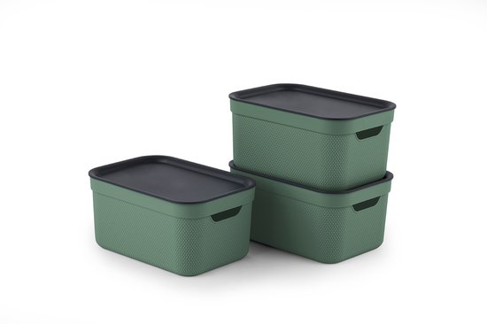 Cetomo Lot De 6 Boîtes De Rangement Empilables Avec Couvercle 55 L