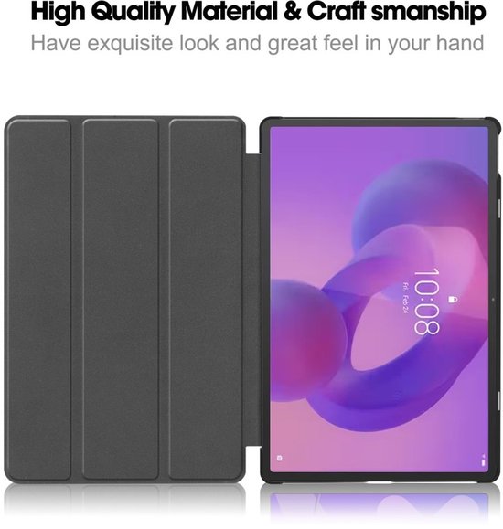Coverup Tablethoes geschikt voor Lenovo Idea Tab Pro Hoesje - Tri-Fold Book Case met Wake/Sleep - Graffiti