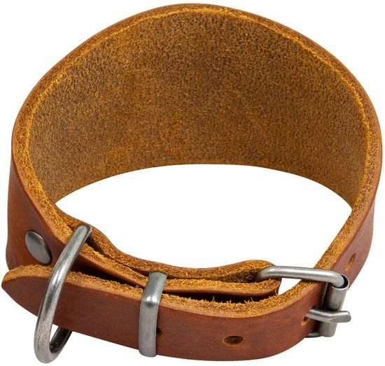 Animal Boulevard Ab30115 - Hals- En Leibanden - Hond - Ab Country Leather Whippet Halsband Bruin-26-30cm - Maat: 26-30cm - 199037