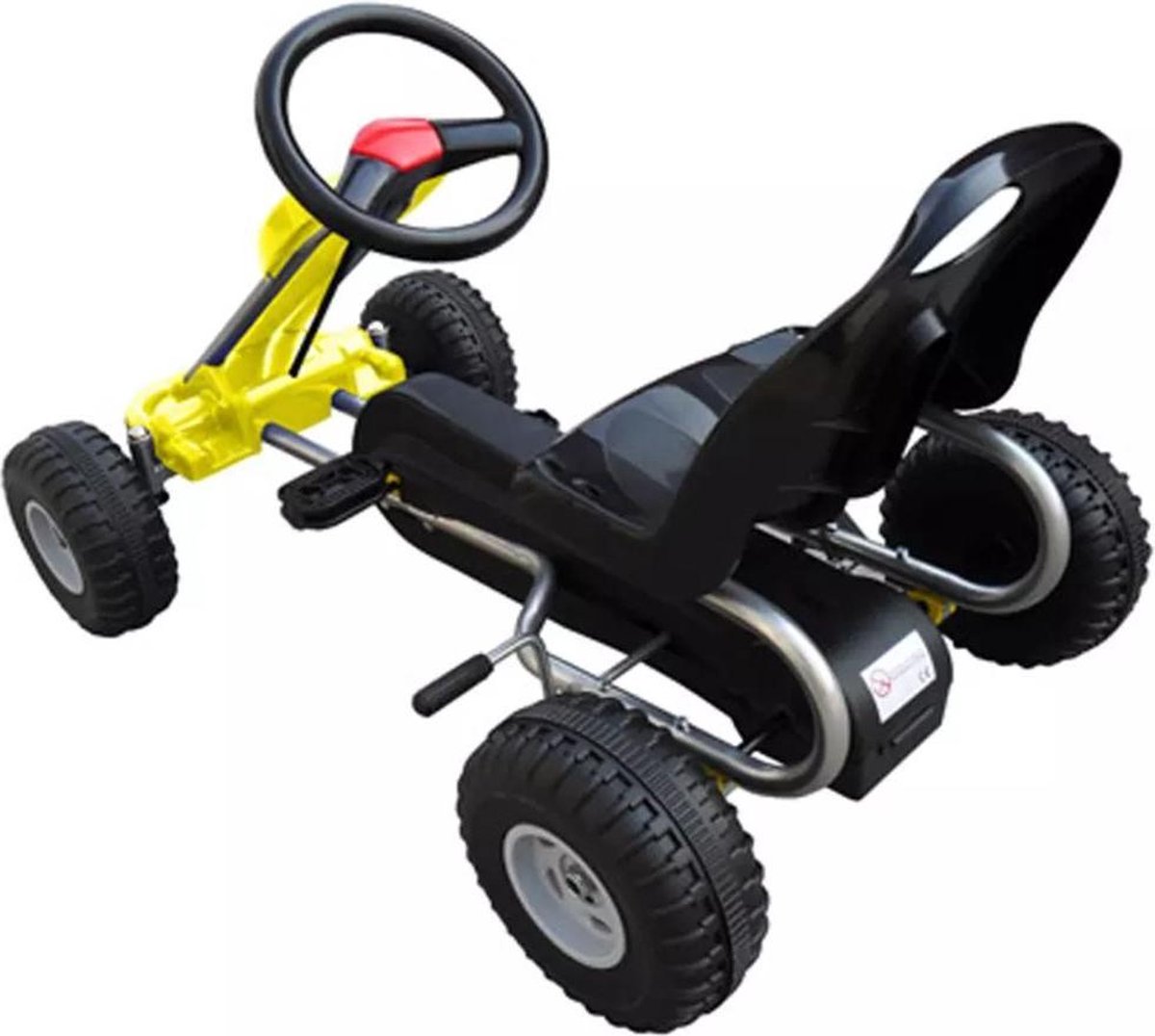 vidaXL Skelter met pedalen geel — afbeelding 3