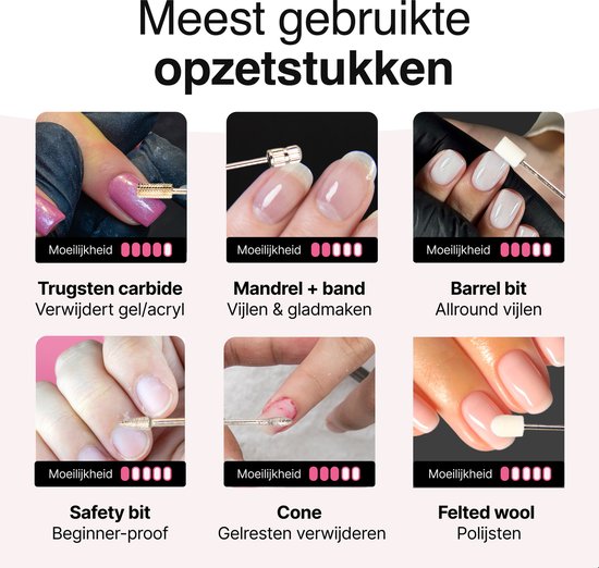 Elektrische Nagelvijl - Nagelfrees Complete Set 35000 RPM - Manicure & Pedicure - Vivid Green