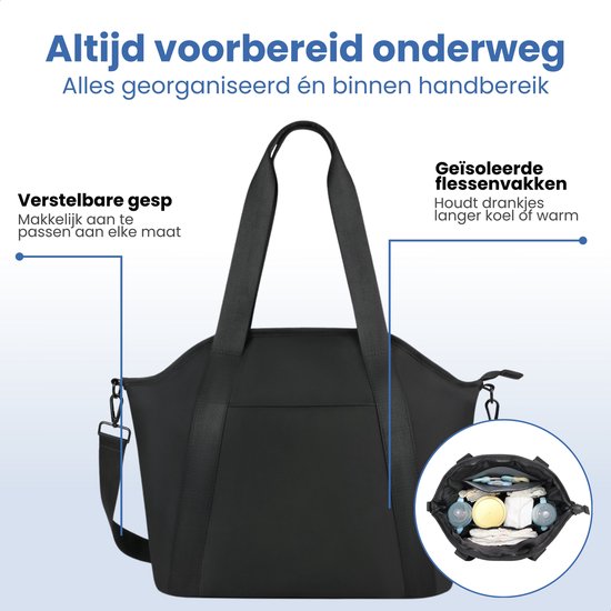 Evite Kolftas - Waterdicht & Geïsoleerd - Voor Babyspullen, Flessen & Accessoires - Inclusief Kinderwagenclips van Evite — afbeelding 3