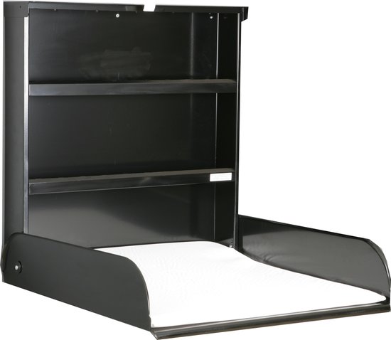 Bybo Pippi Opklapbare Wand Commode - Zwart