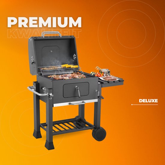 Gril GFTIME Grille en Fonte émaillée (1-3) pour Barbecue à gaz Boston, Noir, 20,5 x 43 x 1,5 cm