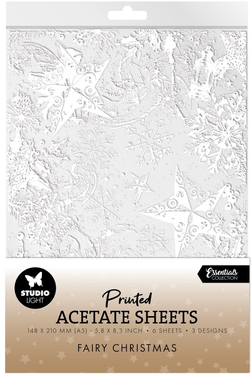 Acetate sheets Snow, faeries and stars - Essentials nr. 18