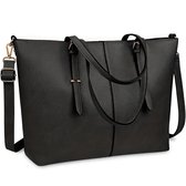 Nivard Handtas Dames - Schoudertas - School - Shopper - Schooltas - Werktas - Zwart