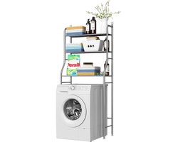 CRLYN® Wasmachine Kast - Ombouw - Verhoger - Meubel - Zilver