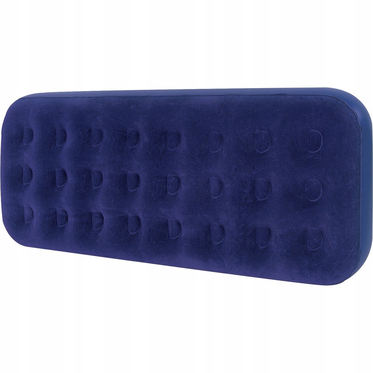 opblaasbaar luchtbed/campingmatras blauw 191x73x22 cm inclusief handpomp