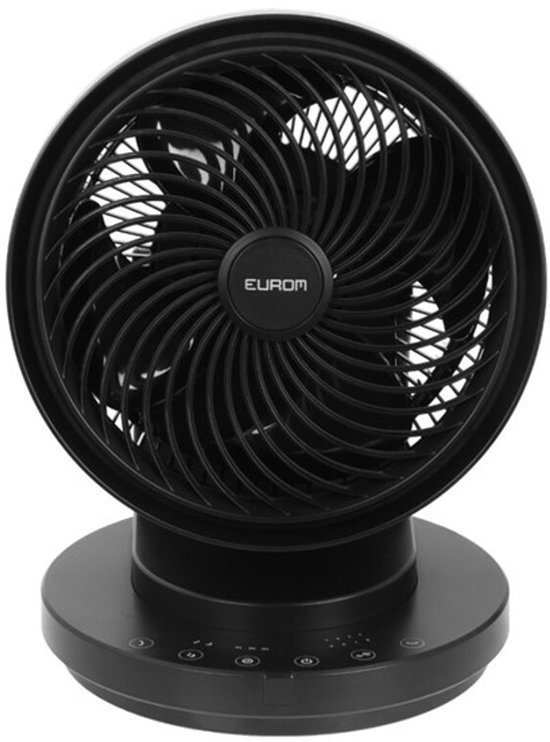 Eurom Vento 3D Silent Comfort ventilator zwart 26,5 cm – 3D oscillatie, 8 snelheden, stil, afstandsbediening