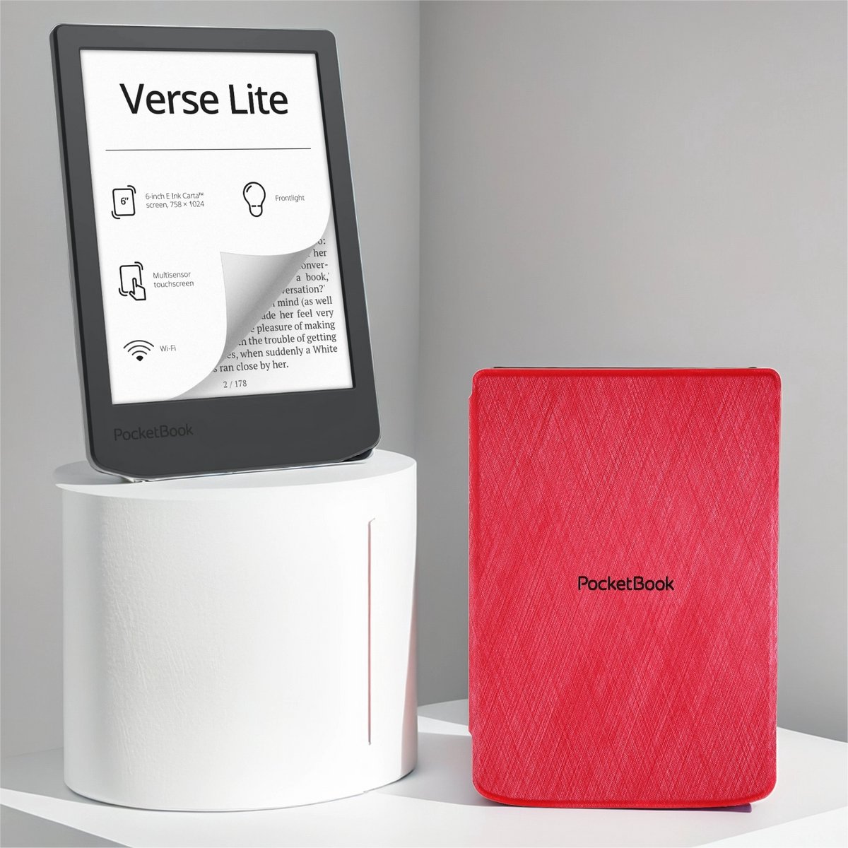 PocketBook Verse Lite + Rood PocketBook hoesje