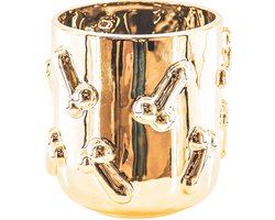 Housevitamin Pot - Planten Pot - Piemels - Keramiek - Goud - 17,5x17,5x17,5cm