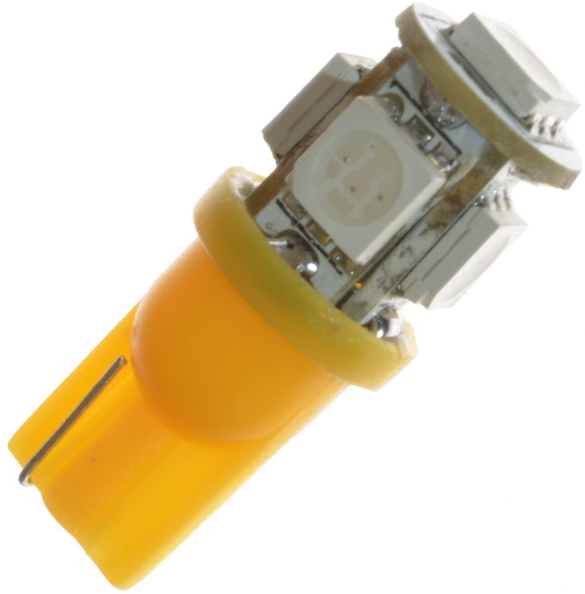 LED lamp - Ledson - 5-Led - T10 / W5W - Amber - 12V