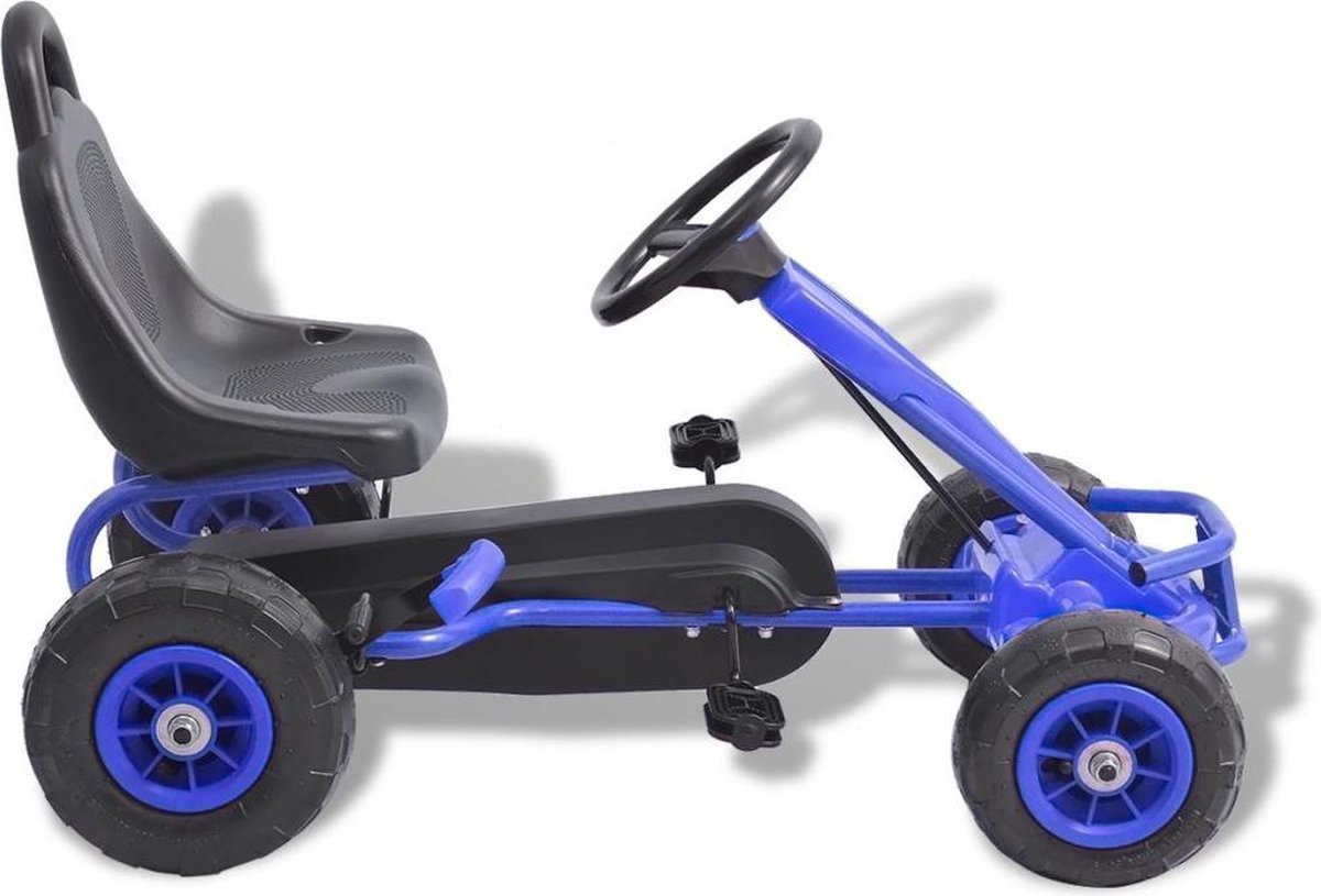 vidaXL Skelter met pedalen en pneumatische banden blauw — afbeelding 7