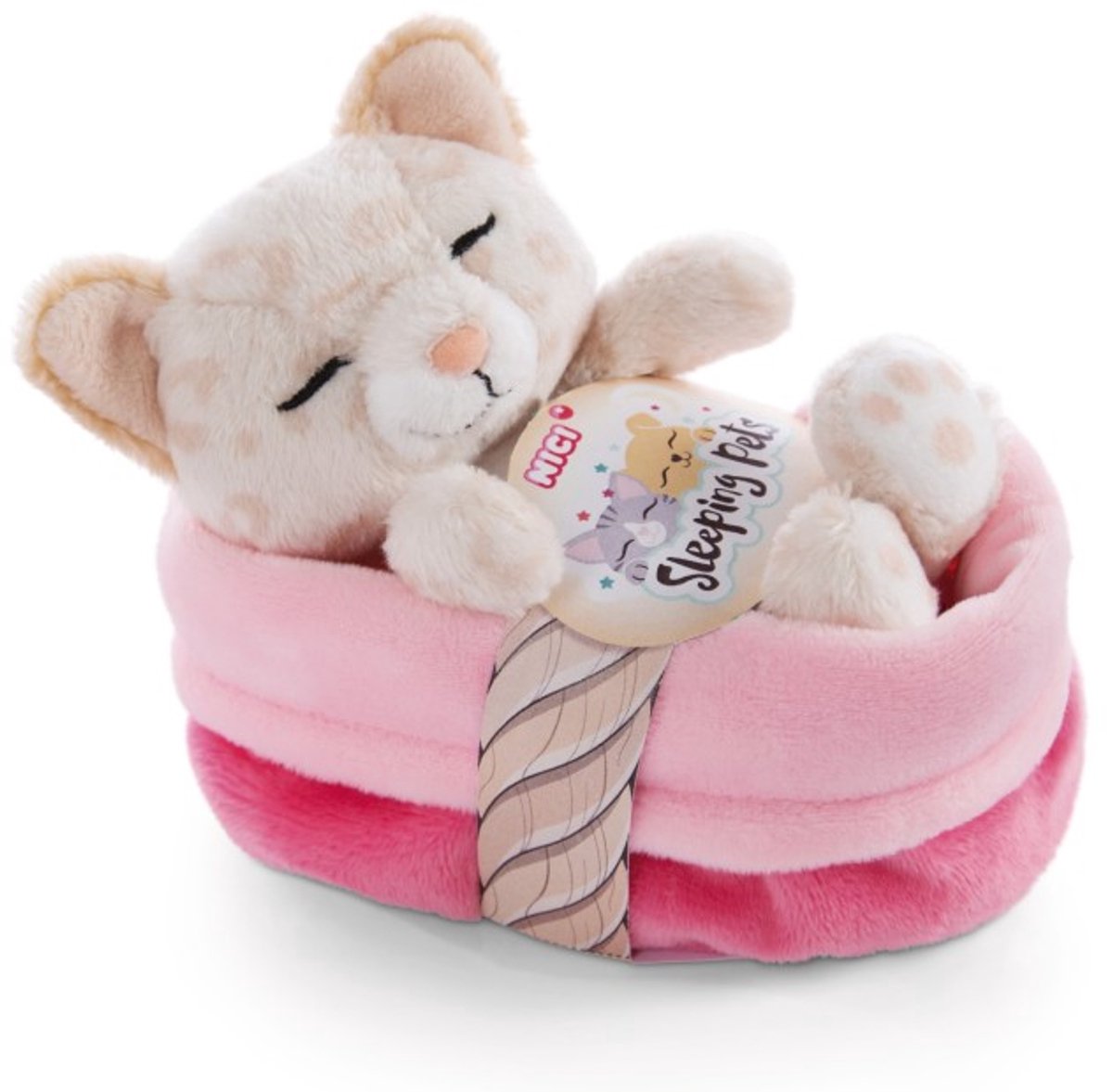 Nici Slapend Kitten Met Luipaardprint In Teddybeer 12 Cm Veelkleurig Kinderen