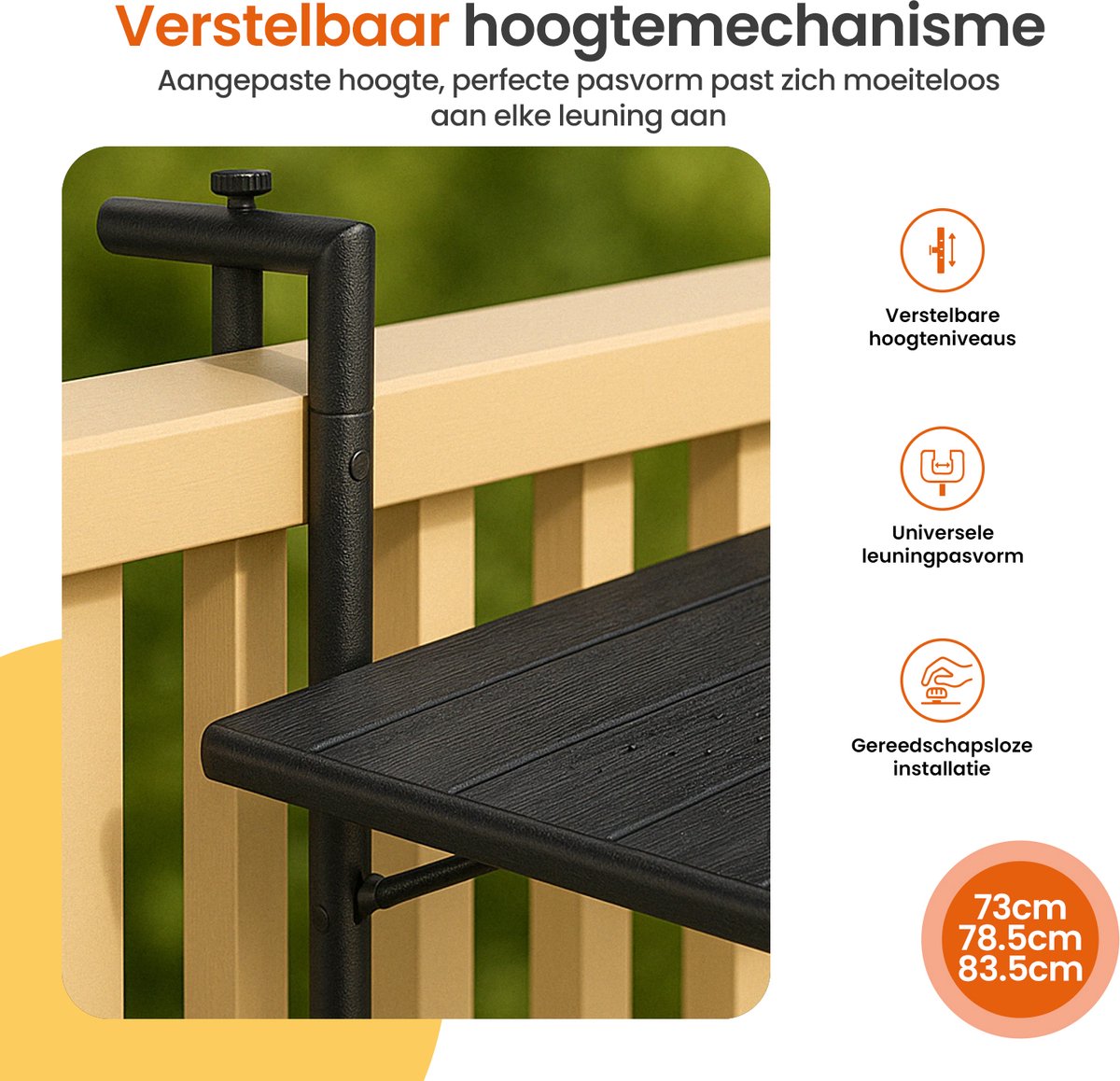 Goliving inklapbare balkontafel 60 x 40 cm thumbnail 5