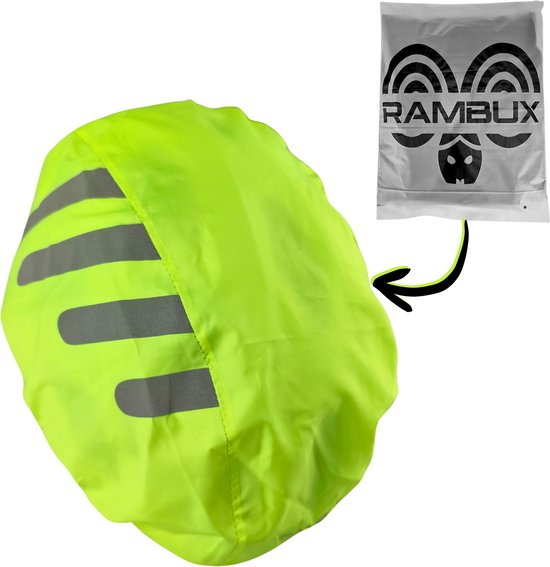 RAMBUX® - Helmcover Fietshelm - Fluor - Waterdicht - Reflecterend - Regenhoes van Merkloos — afbeelding 5
