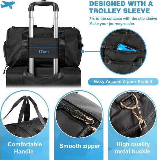 BAGZY Sporttas Heren & Dames Waterdichte handbagage 40x30x20 Wizzair