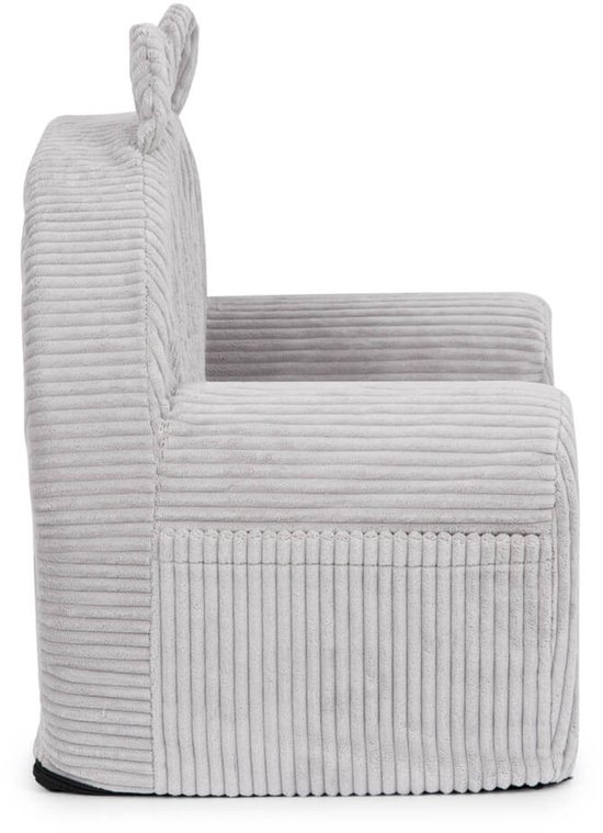 Kinderfauteuil ~ Grijze Ribstof van Merkloos — afbeelding 2