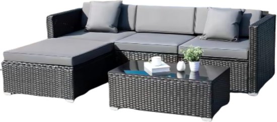 Lola hoek loungeset 5-delig aluminium latte - AVH Outdoor Tuinmeubelen