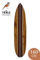 Tidez Surfplank Decoratie - Houten Surfplank - Surfboard Decoratie - Black Redstart 160cm