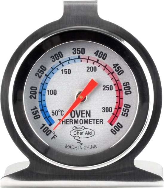 Thermomètre De Four En Acier Inoxydable Jusqu'à 400°C - Suspendre Ou Poser - Lecture Facile