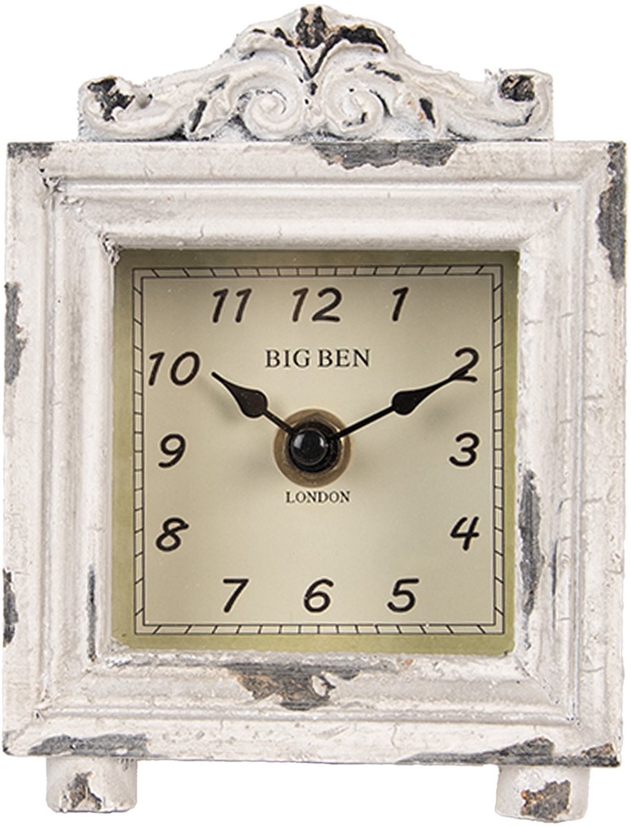 Staande Klok 10x6x14 cm Grijs Hout