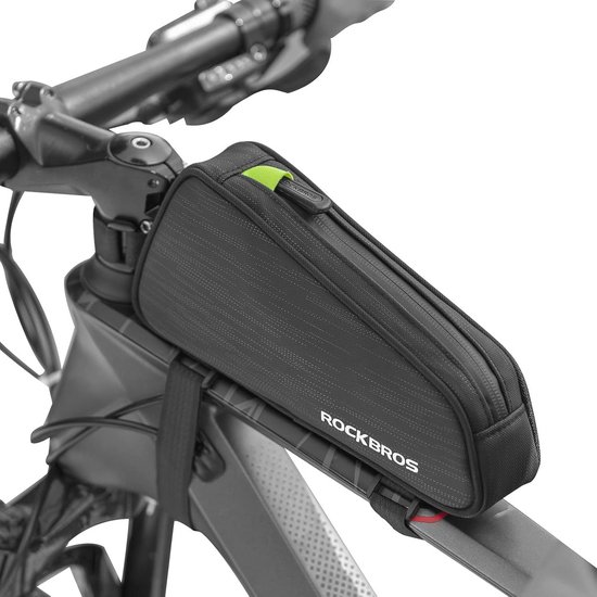 Rhinowalk Fietstas, fietsframetas, waterdichte driehoekige fietstas, fietstas onder de slang, professionele fietsaccessoires 2,4 l (L), geel zwart