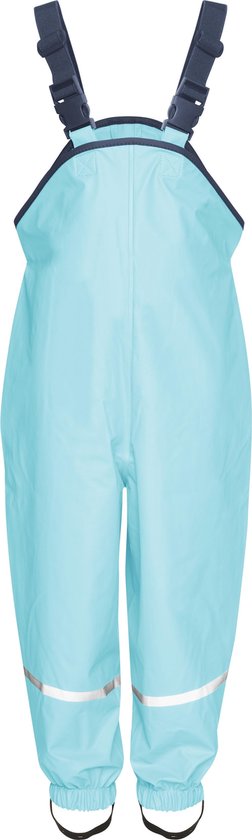 Playshoes Regentuinbroek voor kinderen, wind- en waterdichte modderbroek met fleecevoering, blauw, 86 cm