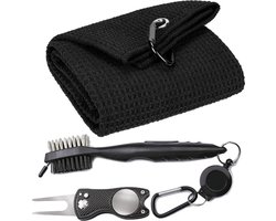 Stripe Golfaccessoires Set – Pitchfork, Golf Schoonmaak Borstel & Golf Handdoek