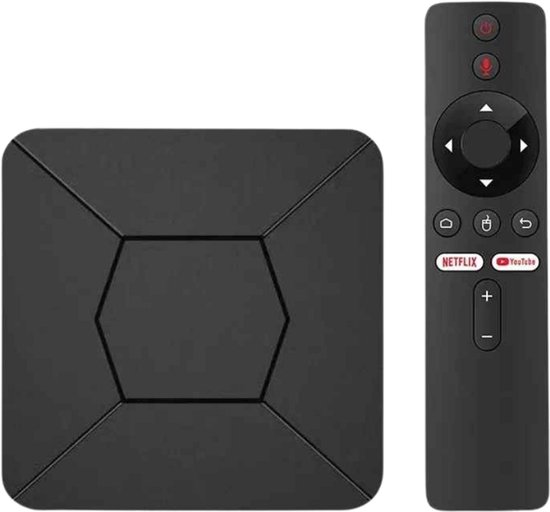 HappyLEDS® Android TV Box 4K – Chromecast Streaming Box met WiFi & Bluetooth – Google Assistant – Netflix Compatibel