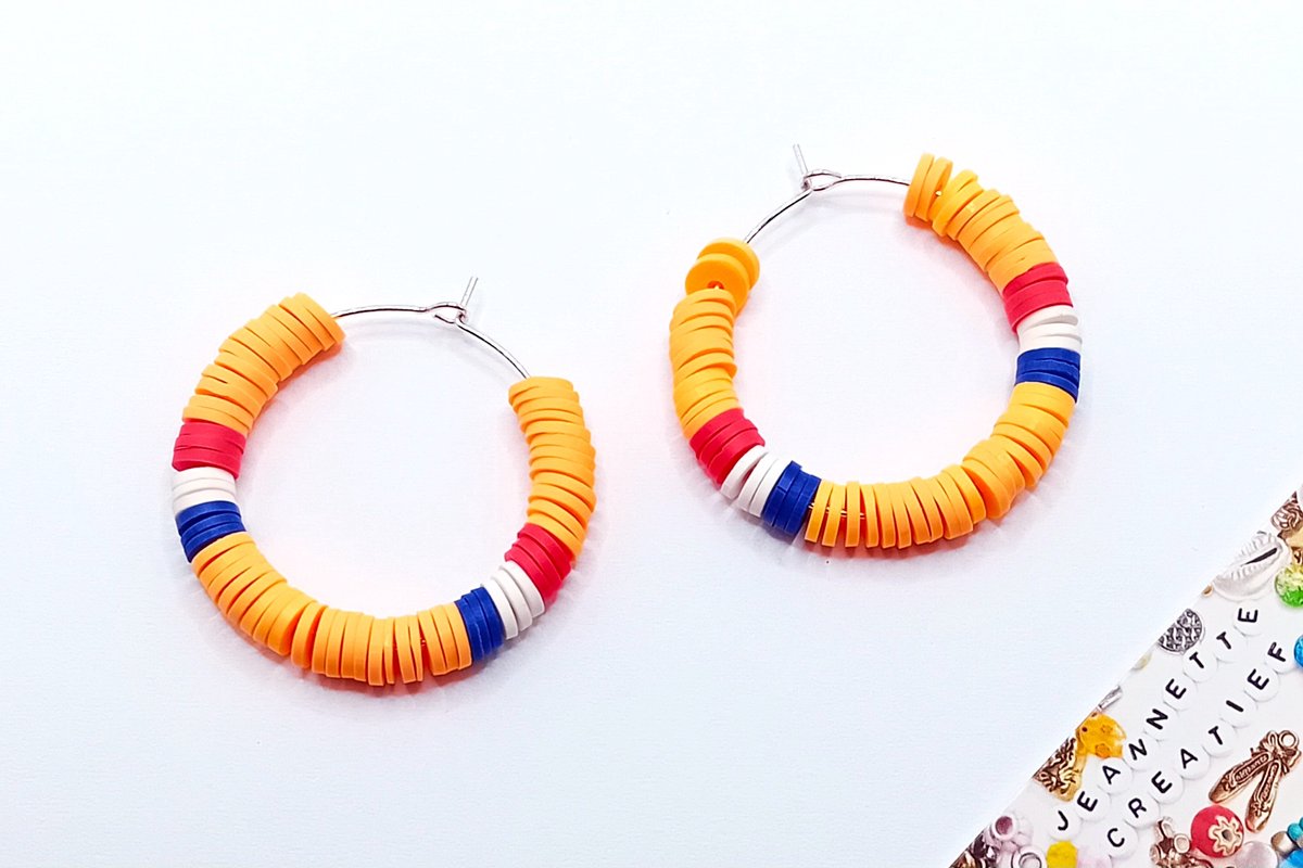Jeannette-Creatief® - Oorringen - Holland - Oranje Oorbellen - Oranje sieraden - Oorringen - Oorhangers - Oorbellen Dames - Rood - Wit - Blauw - Oranje - Oranje Oorbellen - Katsuki - Rood Wit Blauw - Souvenir - Koningsdag - WK 2026 - Voetbal - WK
