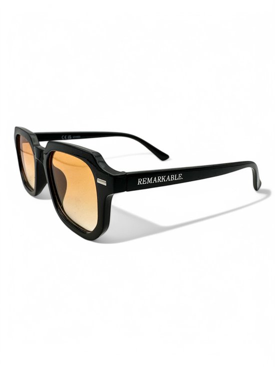 The Brand Remarkable - Zonnebril Unisex - Zonnebril Dames - Zonnebril Heren - Ronde Zonnebril - Oranje / Zwart - UV400 - Trendy & Comfortabele Zonnebril - Designer Zonnebril - Mode Zonnebril 2025 - Inclusief Beschermhoes - Gradient Look van The Brand Remarkable — afbeelding 2