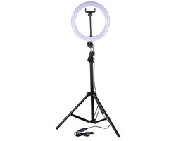 LuminexPro ® LED Ring lamp 26cm - 12' inch LED Ringlamp met statief 2.1 meter hoog | Telefoonhouder | 26cm | Youtube | TikTok | Instagram | Vlogging | Fotografie | Bluetooth afstandsbediening | Ringlamp met statief | Ring lamp | Ringlight