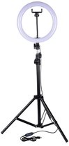LuminexPro ® LED Ring lamp 26cm - 12' inch LED Ringlamp met statief 2.1 meter hoog | Telefoonhouder | 26cm | Youtube | TikTok | Instagram | Vlogging | Fotografie | Bluetooth afstandsbediening | Ringlamp met statief | Ring lamp | Ringlight