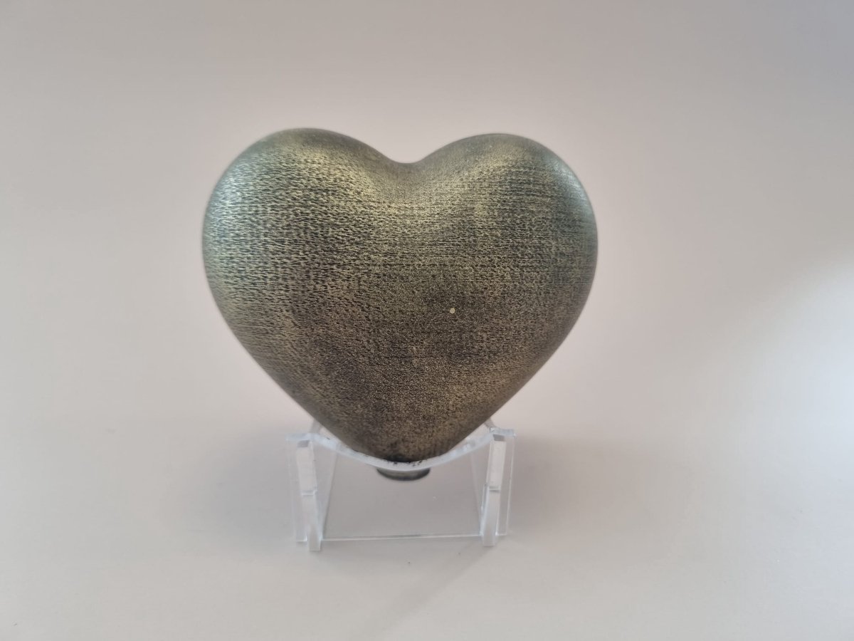 Mini urn hart - oud zilver - 350 ml - duurzaam kunststof