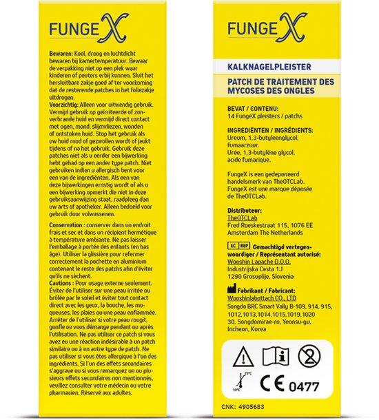 FungeX Kalknagel Pleister - Voetschimmel Behandeling - Alternatief Voetschimmel Creme - Zwemmerseczeem Behandeling - Schimmelnagel - Kalknagelbehandeling