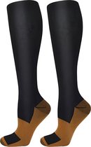 S4D® - Compressiekousen - Steunkousen - Compressie Sokken Voor Sporten, Werken of Reizen - Optimaal Comfort en Prestatie - Maat 40 tot 44 (L/XL) - 1 Paar