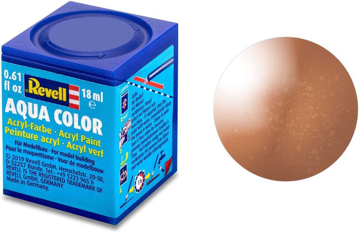 Revell Hobbyverf Acrylverf - Aqua #93 Copper - Metallic - Acryl - Verf potje - 18 ml