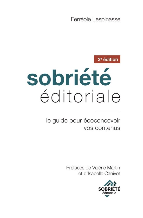Sobriété éditoriale 2ème édition - cover