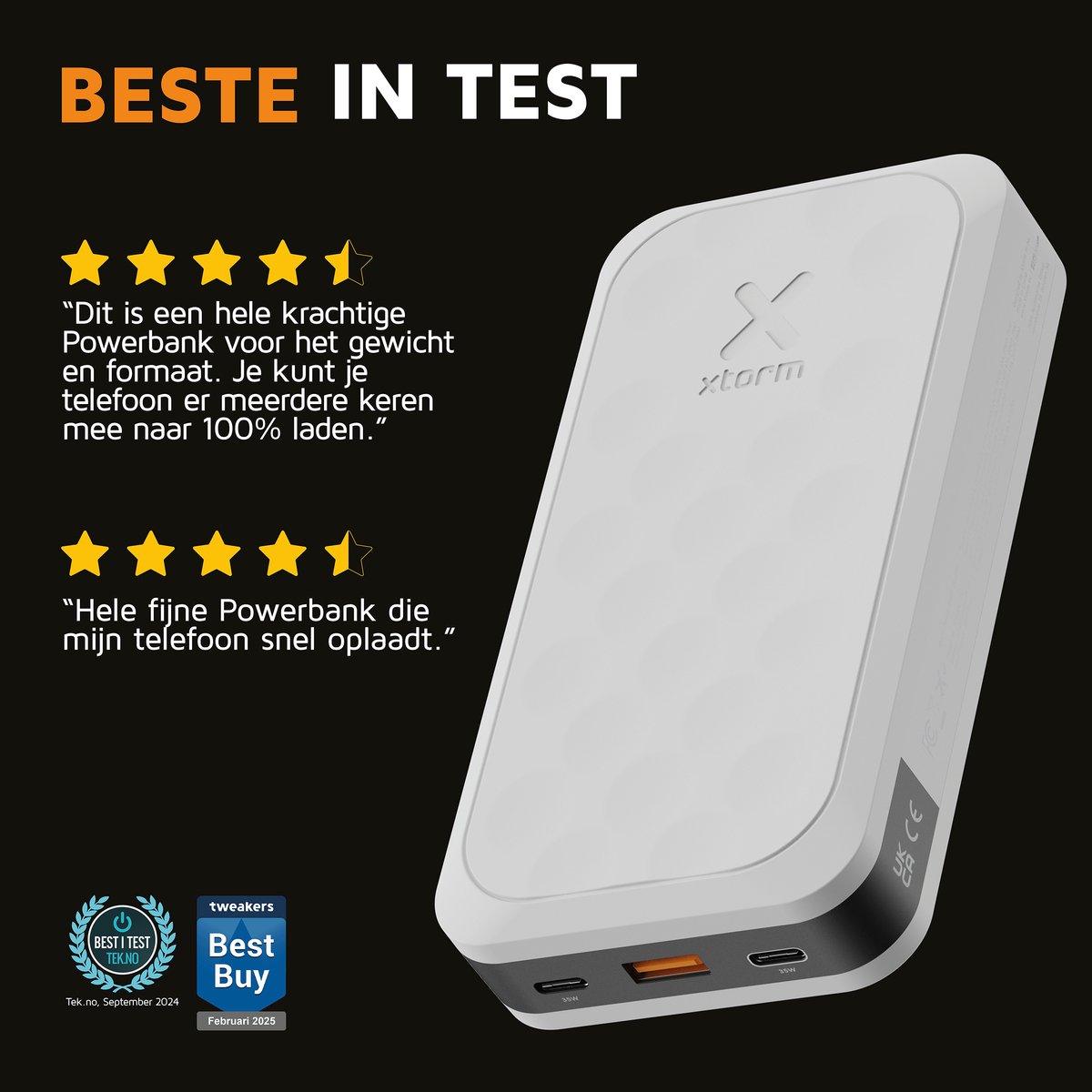 Xtorm Fuel Series 5 Powerbank 20000 mAh Wit 35W Snellader - afbeelding 2
