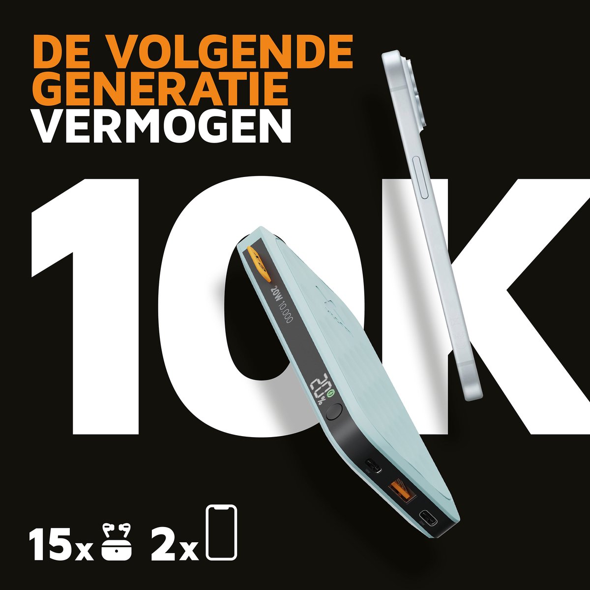 Xtorm Fuel Series 5 Powerbank 10.000 mAh Blauw - afbeelding 3