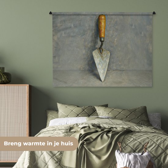 Wandkleed 120x90 cm - Wanddoek Troffel - Verf - Gereedschap - Wandtapijt - Wandkleden