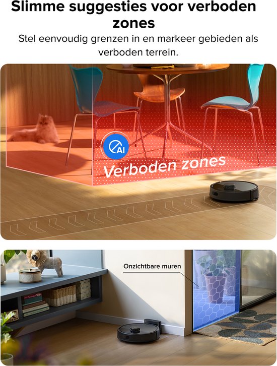 Roborock Q7 L5 Robotstofzuiger – 8000 Pa Hyperforce Zuigkracht – Dubbele Anti-Klit – Nauwkeurige LiDAR Navigatie –Slimme Verboden Zone –Multi-Level Mapping – Automatisch Opladen – APP–Zwart –Q5 PRO Upgrade