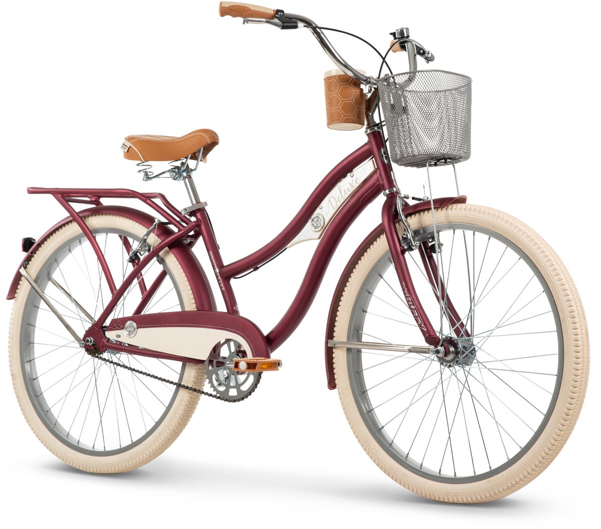 Huffy Deluxe 26 inch Cruiser fiets - Donkerrood