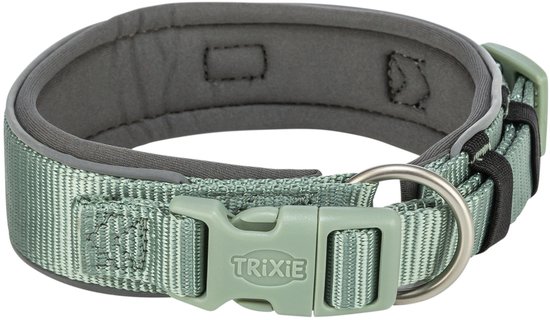TRIXIE PREMIUM HALSBAND HOND EXTRA BREED ROOD / GRAFIET GRIJS 46-55X5 CM