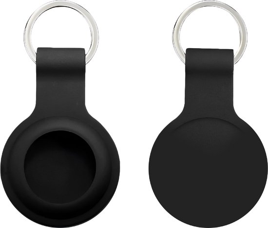 Conduite Porte-clés AirTag - 2 pièces - Support AirTag - Siliconen robuste - Zwart