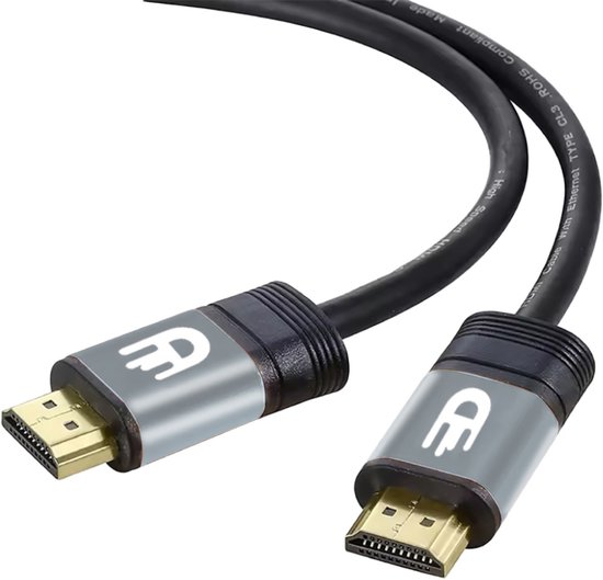 Drivv. Câble HDMI 2.0 Premium - Ultra HD 4K 60 Hz - HDMI vers HDMI - Compatible Xbox Series X et PS5 - 10 mètres - PVC - Grijs