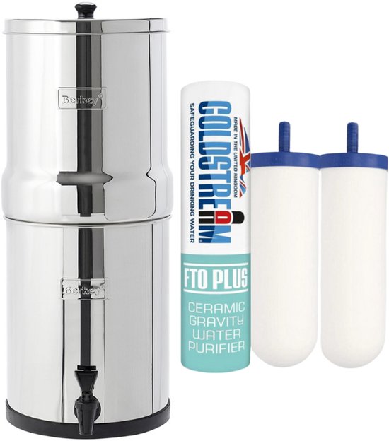 Travel Berkey® System 5.6L, inclusief 2 Coldstream FTO Plus Filters
