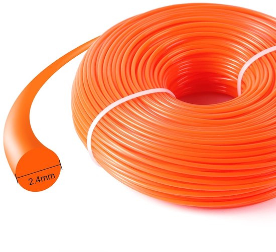 Maaidraad - 30m ronde trimmerdraad - rond oranje 2,4 mm x 30m - Trimmerdraad - Maaidraad - Maaieraccessoires (30m - oranje) van Merkloos	 — afbeelding 3