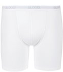 Witte Sloggi boxershort met grijze elastische tailleband met logo.